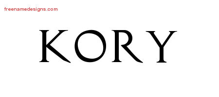 Regal Victorian Name Tattoo Designs Kory Printable