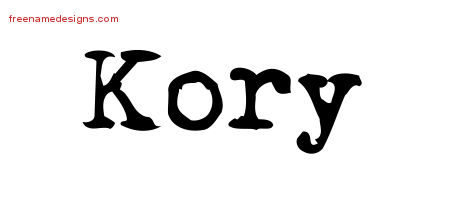 Vintage Writer Name Tattoo Designs Kory Free