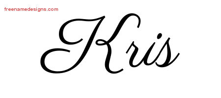 Classic Name Tattoo Designs Kris Graphic Download