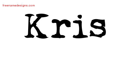 Vintage Writer Name Tattoo Designs Kris Free Lettering