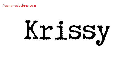Typewriter Name Tattoo Designs Krissy Free Download