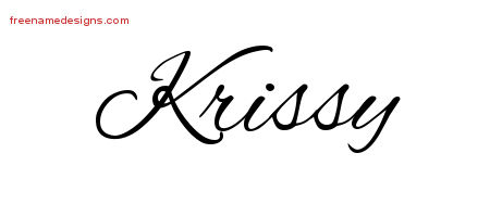 Cursive Name Tattoo Designs Krissy Download Free
