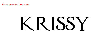 Regal Victorian Name Tattoo Designs Krissy Graphic Download