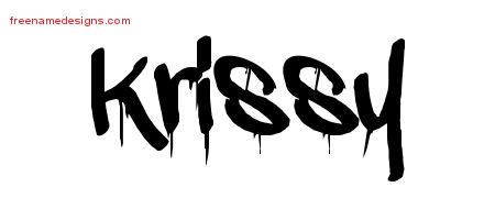 Graffiti Name Tattoo Designs Krissy Free Lettering
