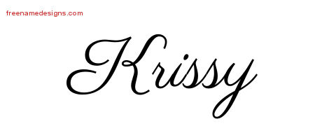 Classic Name Tattoo Designs Krissy Graphic Download