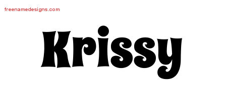 Groovy Name Tattoo Designs Krissy Free Lettering