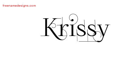Decorated Name Tattoo Designs Krissy Free