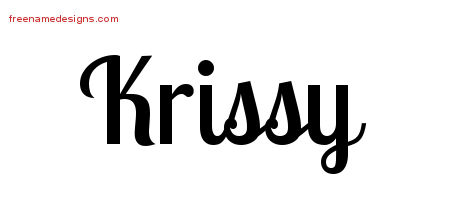 Handwritten Name Tattoo Designs Krissy Free Download