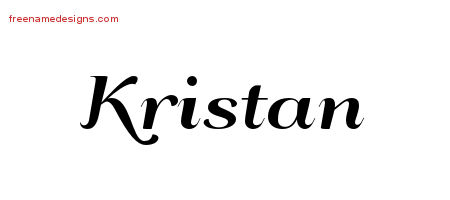 Art Deco Name Tattoo Designs Kristan Printable