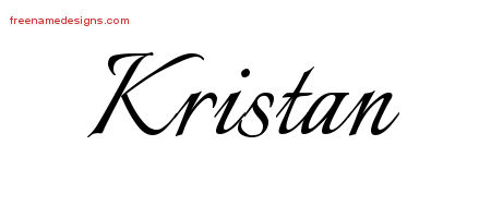 Calligraphic Name Tattoo Designs Kristan Download Free