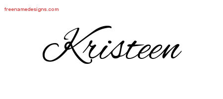 Cursive Name Tattoo Designs Kristeen Download Free