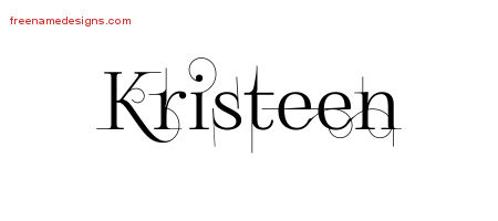 Decorated Name Tattoo Designs Kristeen Free