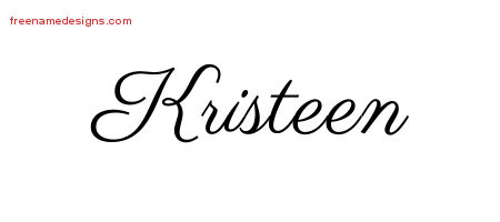 Classic Name Tattoo Designs Kristeen Graphic Download