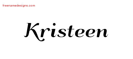 Art Deco Name Tattoo Designs Kristeen Printable