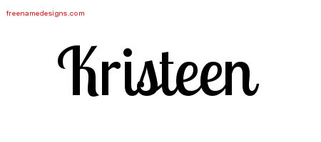 Handwritten Name Tattoo Designs Kristeen Free Download