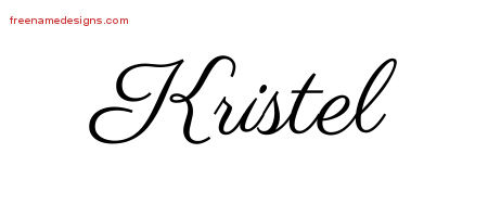 Classic Name Tattoo Designs Kristel Graphic Download