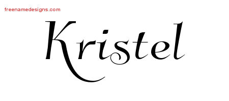 Elegant Name Tattoo Designs Kristel Free Graphic