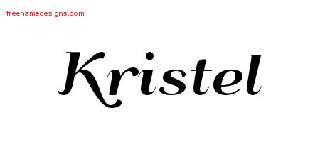 Art Deco Name Tattoo Designs Kristel Printable