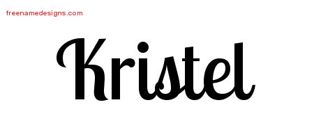 Handwritten Name Tattoo Designs Kristel Free Download