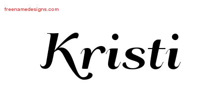 Art Deco Name Tattoo Designs Kristi Printable
