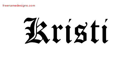 Blackletter Name Tattoo Designs Kristi Graphic Download