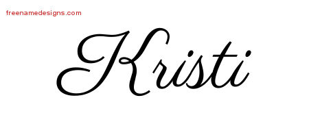 Classic Name Tattoo Designs Kristi Graphic Download