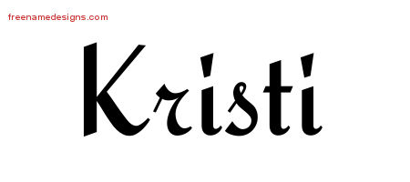 Calligraphic Stylish Name Tattoo Designs Kristi Download Free