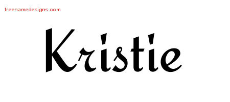 Calligraphic Stylish Name Tattoo Designs Kristie Download Free