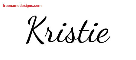 Lively Script Name Tattoo Designs Kristie Free Printout