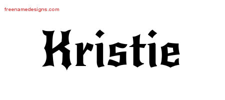 Gothic Name Tattoo Designs Kristie Free Graphic