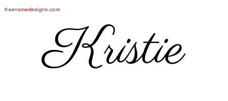 Classic Name Tattoo Designs Kristie Graphic Download