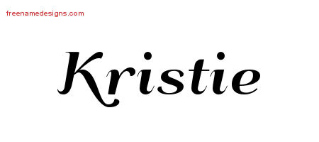 Art Deco Name Tattoo Designs Kristie Printable