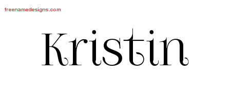 Vintage Name Tattoo Designs Kristin Free Download