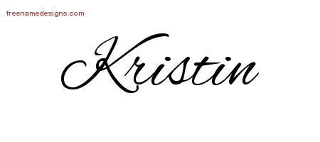 Cursive Name Tattoo Designs Kristin Download Free