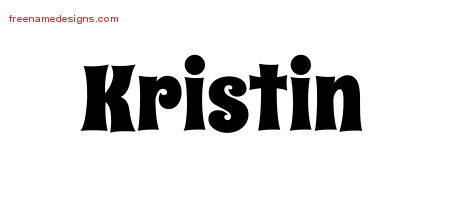 Groovy Name Tattoo Designs Kristin Free Lettering