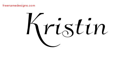 Elegant Name Tattoo Designs Kristin Free Graphic