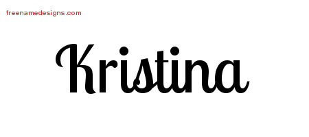 Handwritten Name Tattoo Designs Kristina Free Download