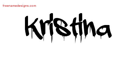 Graffiti Name Tattoo Designs Kristina Free Lettering
