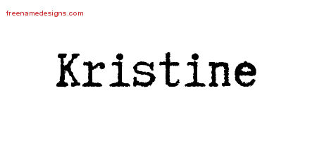 Typewriter Name Tattoo Designs Kristine Free Download