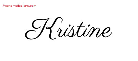Classic Name Tattoo Designs Kristine Graphic Download