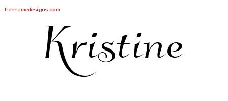 Elegant Name Tattoo Designs Kristine Free Graphic