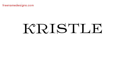 Flourishes Name Tattoo Designs Kristle Printable