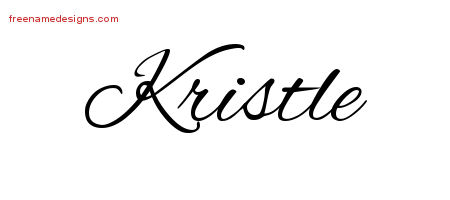 Cursive Name Tattoo Designs Kristle Download Free