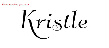 Elegant Name Tattoo Designs Kristle Free Graphic