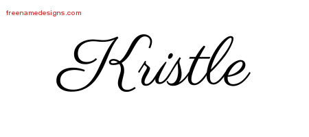 Classic Name Tattoo Designs Kristle Graphic Download