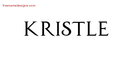 Regal Victorian Name Tattoo Designs Kristle Graphic Download