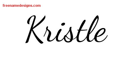 Lively Script Name Tattoo Designs Kristle Free Printout