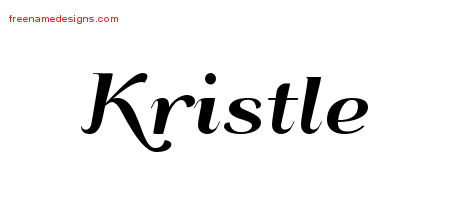 Art Deco Name Tattoo Designs Kristle Printable