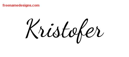 Lively Script Name Tattoo Designs Kristofer Free Download