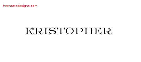 Flourishes Name Tattoo Designs Kristopher Graphic Download